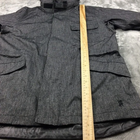 Chrome Industries Jacket Mens Large Utility Rain Stowaway Hood Grey Vents - Picture 9 of 16